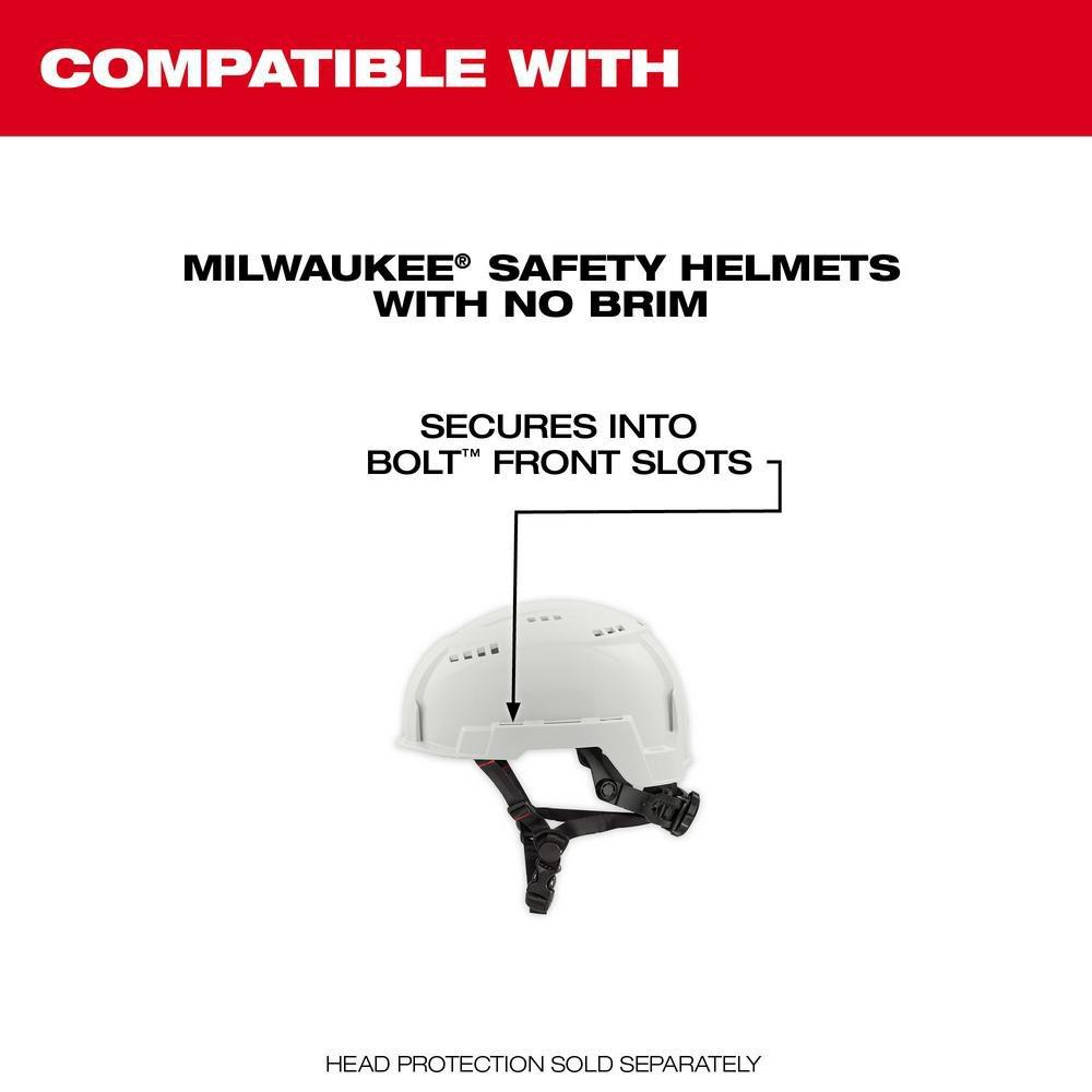 BOLT FULL FACE SHIELD - CLEAR DUAL COAT LENS COMPATIBLE WITH MILWAUKEE SAFETY HELMET NO BRIM 