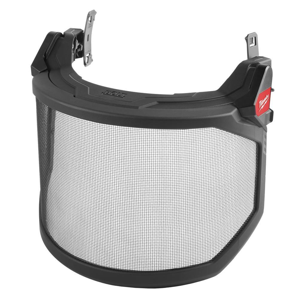 BOLT FULL FACE SHIELD - METAL MESH COMPATIBLE WITH MILWAUKEE SAFETY HELMETS & HARD HATS 