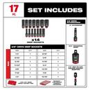 Milwaukee® Black/Red Socket Set 
