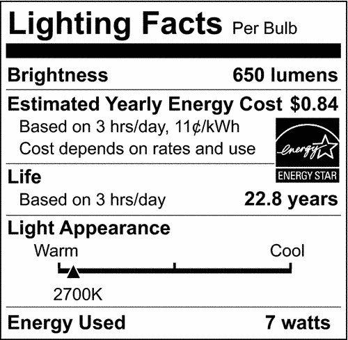 7.5 WATT BR30 LED 2700K MEDIUM BASE 105 DEG. BEAM ANGLE 120 VOLT 2-PACK 