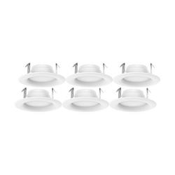 5-1/2 x 1-37/50 in. 8.7W LED Recessed Housing & Trim in White (Pack of 6)