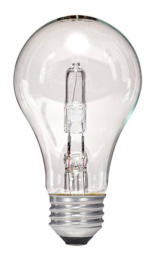 53 WATT HALOGEN A19 CLEAR 1000 AVERAGE RATED HOURS 1050 LUMENS MEDIUM BASE 120 VOLT 2-PACK 