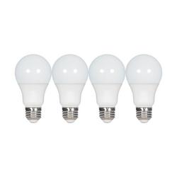 60W 4-1/3 in. A19 LED Light Bulb with a Medium E-26 Base in Warm White (Pack of 4)