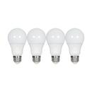60W 4-1/3 in. A19 LED Light Bulb with a Medium E-26 Base in Warm White (Pack of 4)