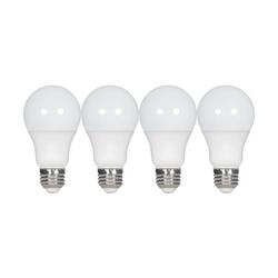 60W 4-1/3 in. A19 LED Light Bulb with a Medium E-26 Base in Warm White (Pack of 4)