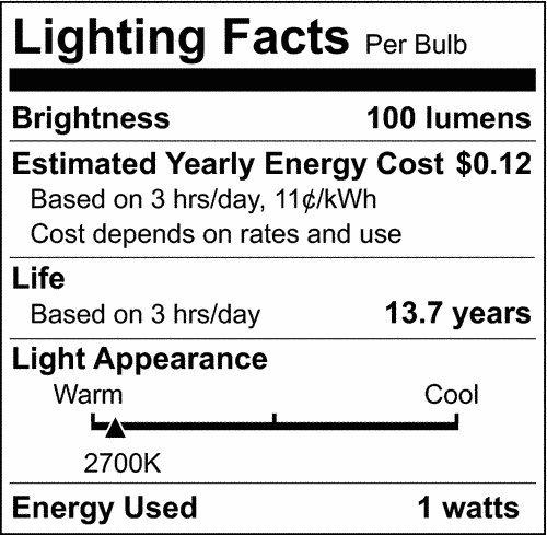 S14 LED STRING LIGHT REPLACEMENT BULB 2700K 120 VOLT REPLACEMENT 4-PACK 