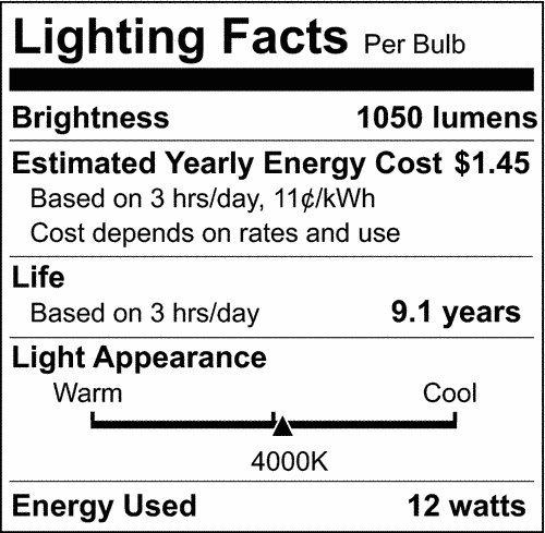 SATCO Frosted 12.5W LED Medium E-26 Bulb (Pack of 4) 