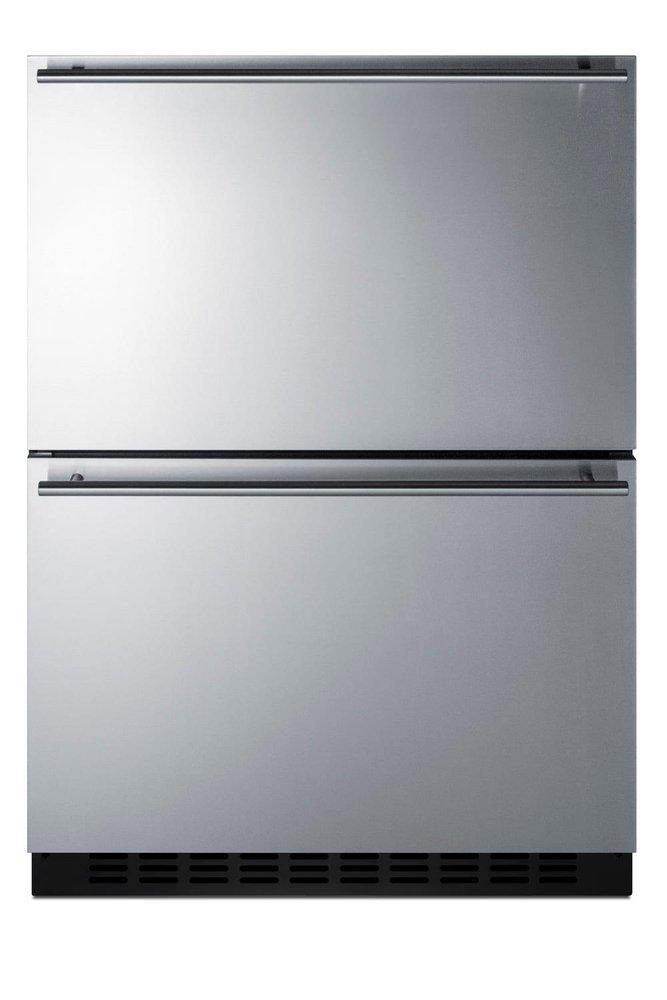 Summit Appliance Stainless Steel/Black 3.32 cu. ft. Drawer Refrigerator 