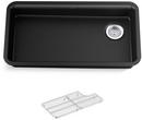 KOHLER Matte Black 33-1/2 x 18-5/16 in. No Hole Neoroc Single Bowl Undermount Kitchen Sink 