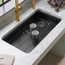 KOHLER Matte Black 33-1/2 x 18-5/16 in. No Hole Neoroc Single Bowl Undermount Kitchen Sink 