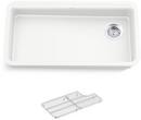 KOHLER Matte White 33-1/2 x 18-5/16 in. No-Hole Neoroc Single Bowl Undermount Kitchen Sink 