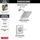 One Handle Single Function Shower Faucet in Chrome (Trim Only) 