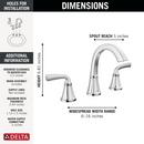 Two Handle Widespread Bathroom Sink Faucet in Chrome 