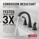 Delta Faucet Matte Black Two Handle Widespread Bathroom Sink Faucet 