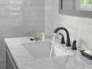 Delta Faucet Matte Black Two Handle Widespread Bathroom Sink Faucet 