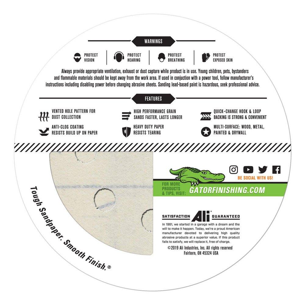 Gator&reg; 5 in. Skil&reg;, Bosch&reg;, B&D&reg;, Dewalt&reg;, Makita&reg; and Milwaukee&reg; Sanding Disc (Pack of 50) 