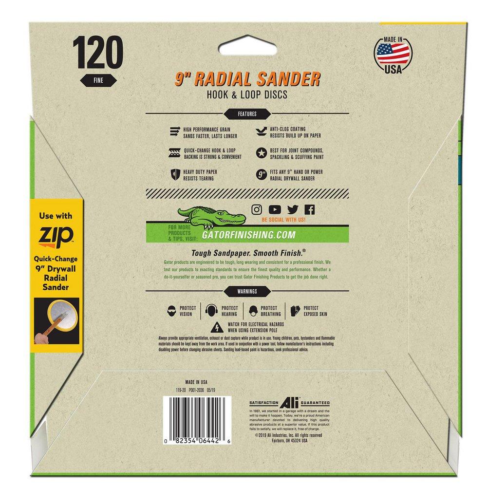 Gator&reg; 9 in. Sanding Disc (Pack of 5) 