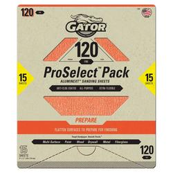 120 &micro;m Drywall, Fiberglass, Metal, Painted Surfaces and Wood Sandpaper (Pack of 15)