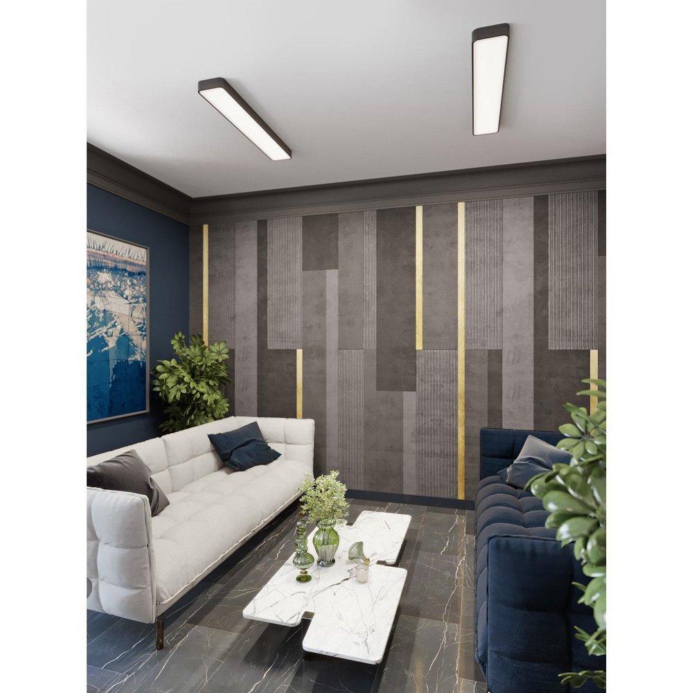 AFX Black 8 x 2-1/2 in. 45W 2-Light LED Contemporary Flush Mount Ceiling Fixture 