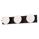 24in. 20W 3-Lights Integrated LED Vanity Fixture in Black
