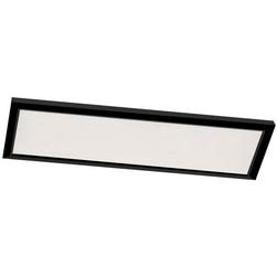 25W 1-Light Integrated LED Flush Mount Ceiling Fixture in Black