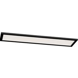 45W 1-Light Integrated LED Flush Mount Ceiling Fixture in Black