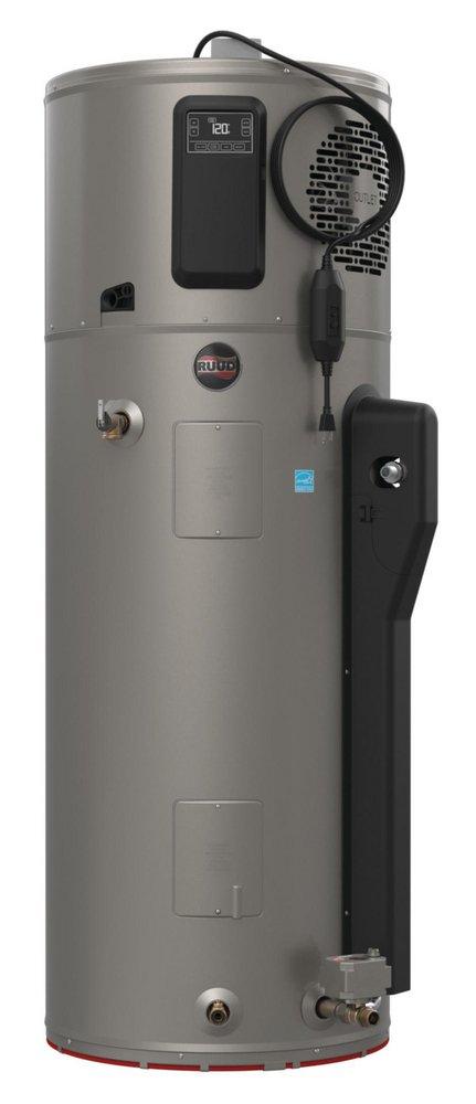 RUUD 50 GAL HEAT PUMP WATER HEATER PLUG IN 120V SHARED CIRCUIT PLUG IN WITH HYDROBOOST & LEAKGUARD 