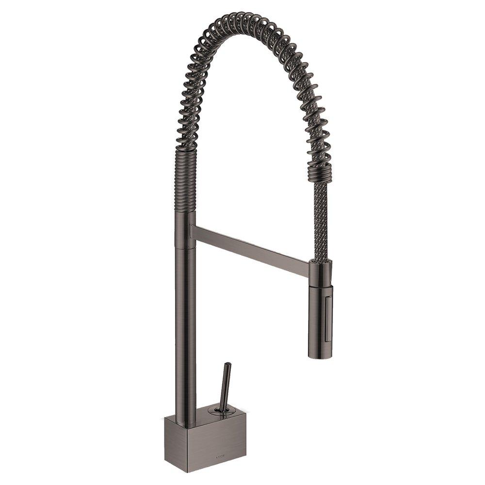AXOR STARCK SEMI-PRO KITCHEN FAUCET 2-SPRAY 1.75 GPM IN BRUSHED BLACK CHROME 