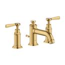 Two Handle Widespread Bathroom Sink Faucet in Brushed Gold Optic