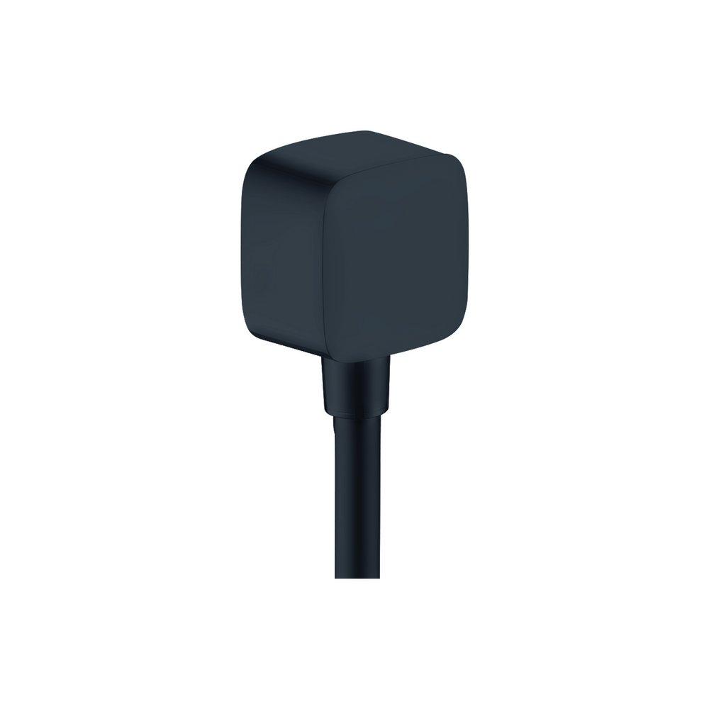 AXOR SHOWERSOLUTIONS WALL OUTLET SOFTCUBE WITH CHECK VALVES IN MATTE BLACK 
