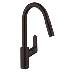 Single Handle Pull Down Kitchen Faucet in Matte Black