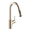 Single Handle Pull Down Kitchen Faucet in Polished Nickel