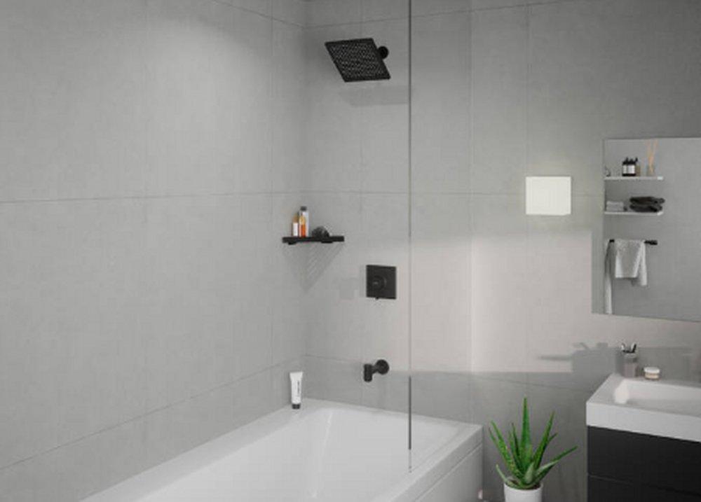 CROMETTA E SHOWERHEAD 240 1-JET 2.5 GPM IN MATTE BLACK 