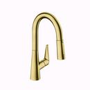 TALIS S PREP KITCHEN FAUCET 2-SPRAY PULL-DOWN 1.75 GPM IN BRUSHED GOLD OPTIC 