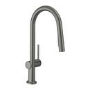 TALIS N HIGHARC KITCHEN FAUCET A-STYLE 2-SPRAY PULL-DOWN 1.75 GPM IN BRUSHED BLACK CHROME 