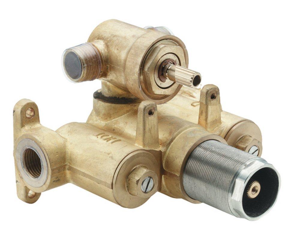 STYLETHERM 1/2" THERMOSTATIC ROUGH VALVE WITH INTEGRAL DUAL NON-SHARED OUTLETS 