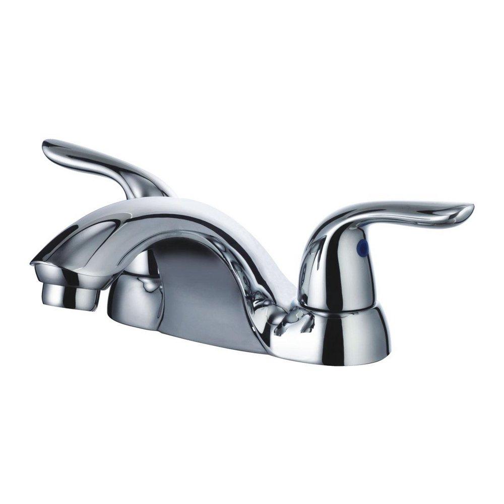 Compass Manufacturing International Polished Chrome Two Handle Centerset Bathroom Sink Faucet 