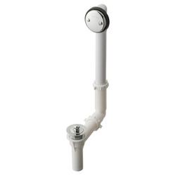 16 in. Plastic Lift & Turn Drain in Chrome