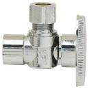 PlumbShop Chrome Sweat x Compression Quarter Turn Angle Supply Stop Valve in Chrome 
