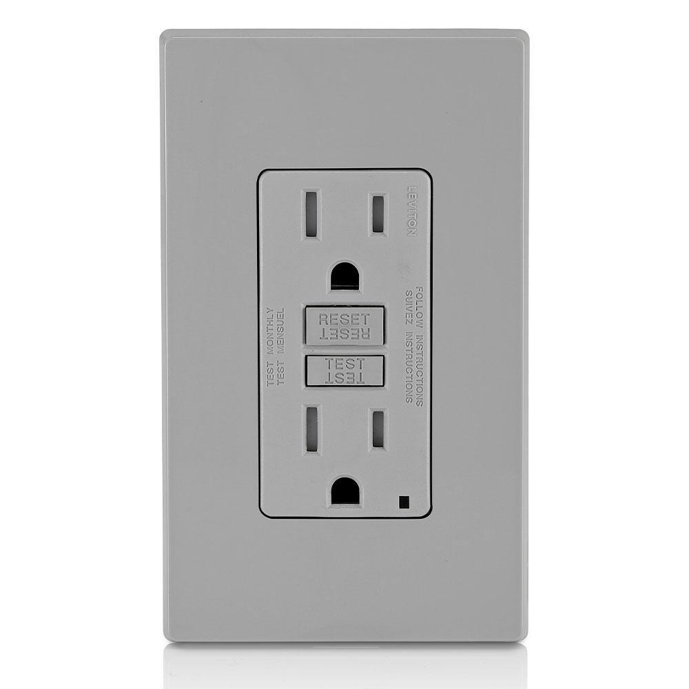 15A GFCI RECEPTACLE GREY 