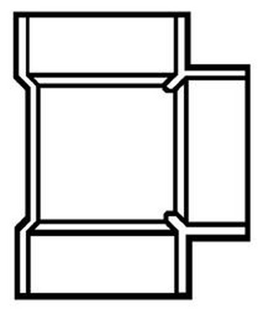 6 Vent Tee, DWV PVC,HxHxH 