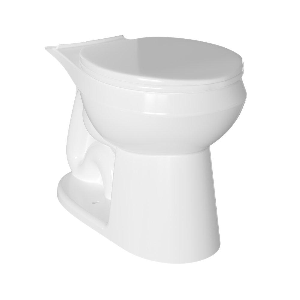 Round Toilet Bowl in White 