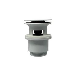 Brass Push-Pull Drain in Glossy White