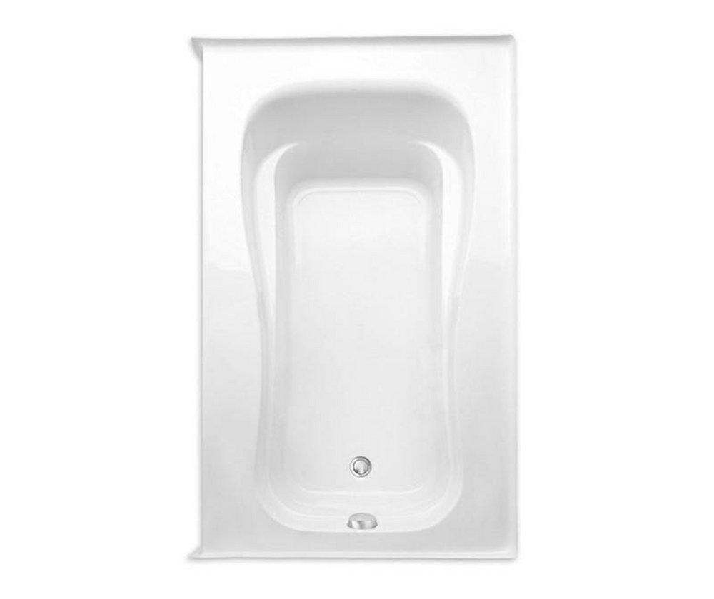 Aquatic White 60 x 37-1/4 in. Soaker Alcove Bathtub in White 