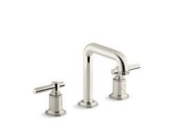Two Handle Widespread Bathroom Sink Faucet in Brushed French Gold