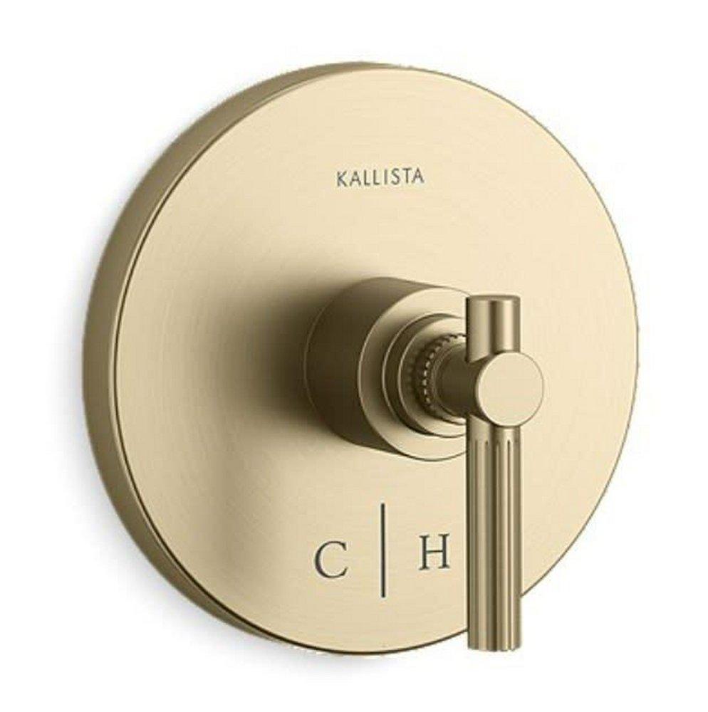 Kallista Brushed French Gold Single Handle Thermostatic Valve Trim 