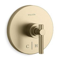 Single Handle Thermostatic Valve Trim in Brushed French Gold