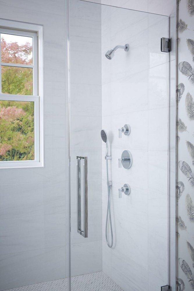 ONE THERMOSTATIC TRIM LEVER HANDLE BRUSHED FRENCH GOLD FINISH 