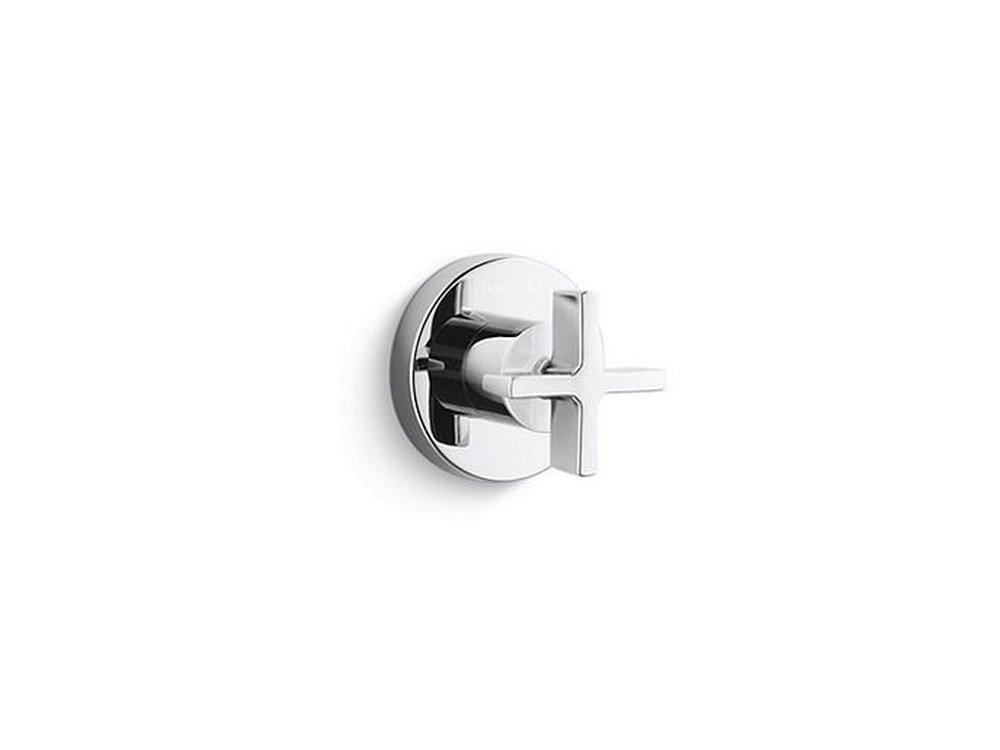 ONE VOLUME CONTROL TRIM CROSS HANDLE BRUSHED FRENCH GOLD FINISH 