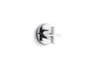 ONE VOLUME CONTROL TRIM CROSS HANDLE BRUSHED FRENCH GOLD FINISH 